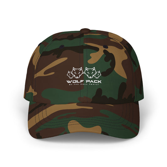 Classic Camouflage Dad Cap | Stylish Hat for Outdoors, Father's Day Gift, Casual Wear, Everyday Style, Wolf Pack Design