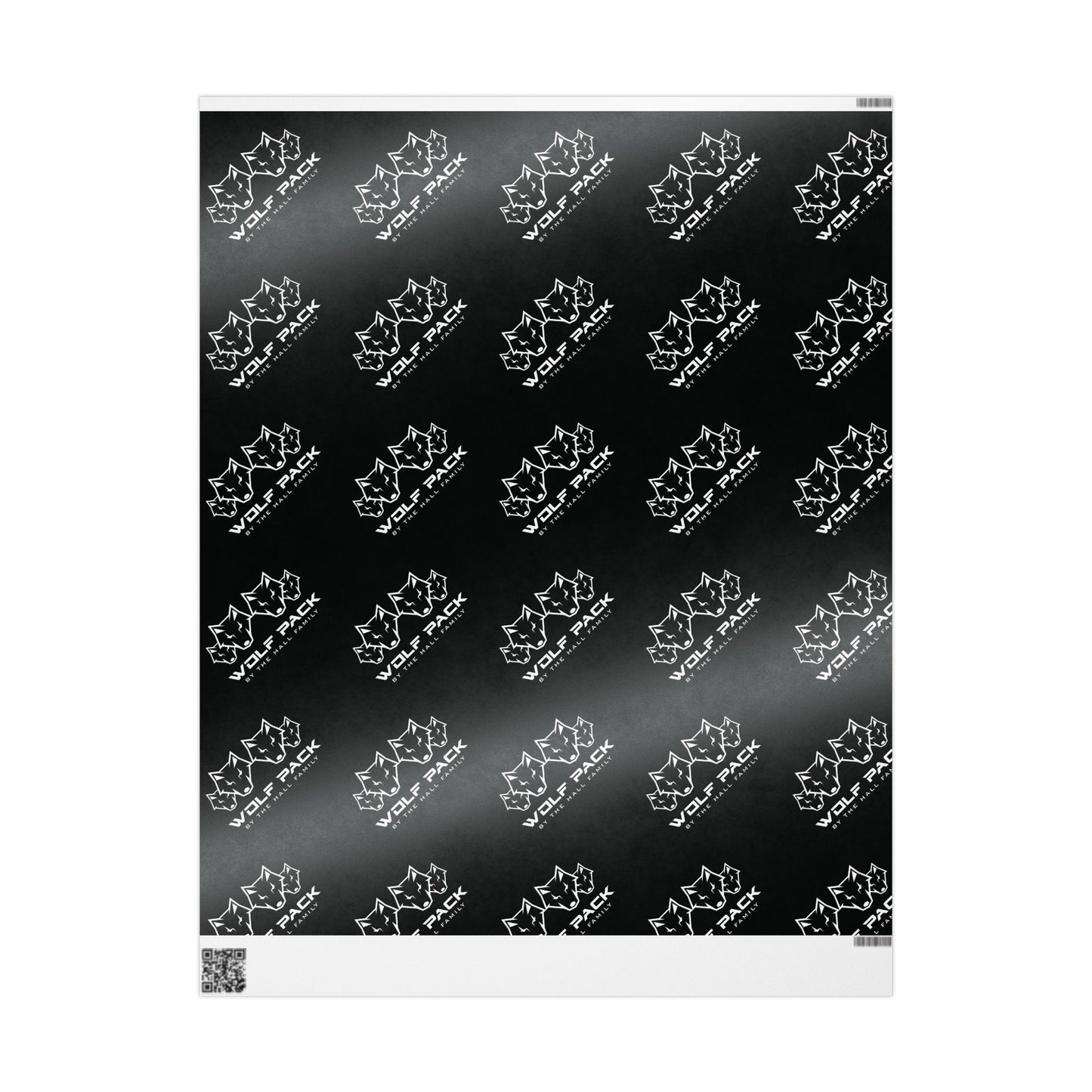 Wrapping Paper — Black Minimalist Maple Logo Gift Wrap (Canadian Maple Design)
