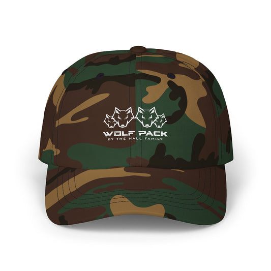 Classic Camouflage Dad Cap | Stylish Hat for Outdoors, Father's Day Gift, Casual Wear, Everyday Style, Wolf Pack Design